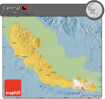 Savanna Style Map of Central, single color outside