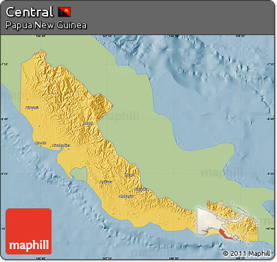 Savanna Style Map of Central, single color outside