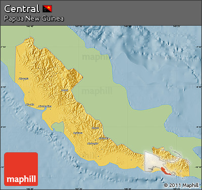 Savanna Style Map of Central, single color outside