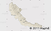 Shaded Relief Map of Central, cropped outside