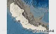 Shaded Relief Map of Central, darken