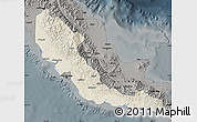 Shaded Relief Map of Central, darken, semi-desaturated