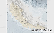 Shaded Relief Map of Central, lighten, semi-desaturated