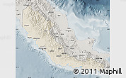 Shaded Relief Map of Central, semi-desaturated