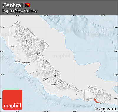 Silver Style Map of Central, single color outside