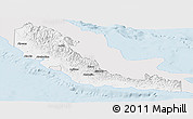 Silver Style Panoramic Map of Central, single color outside