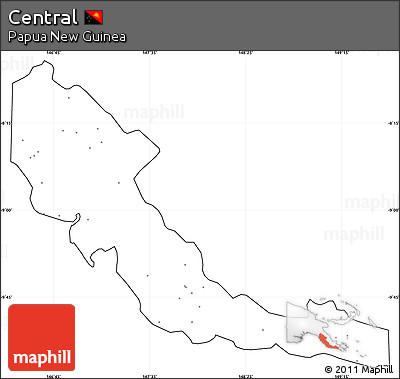 Blank Simple Map of Central, cropped outside, no labels