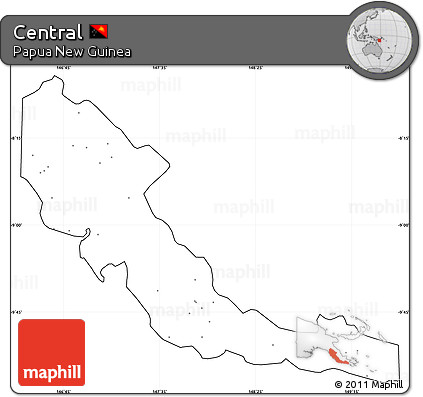 Blank Simple Map of Central, cropped outside, no labels