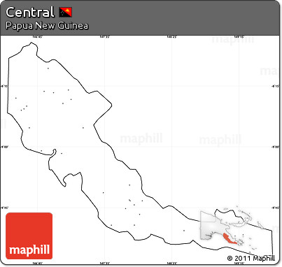 Blank Simple Map of Central, cropped outside, no labels