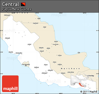Classic Style Simple Map of Central