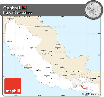 Classic Style Simple Map of Central