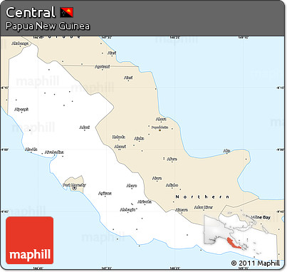 Classic Style Simple Map of Central