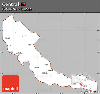 Gray Simple Map of Central, cropped outside