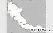 Gray Simple Map of Central, cropped outside