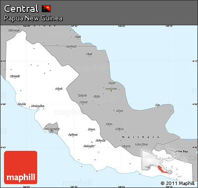 Gray Simple Map of Central