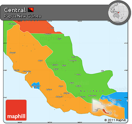 Political Simple Map of Central