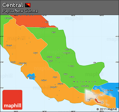 Political Simple Map of Central