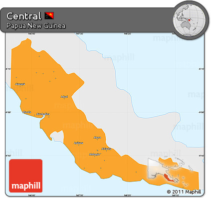 Political Simple Map of Central, single color outside