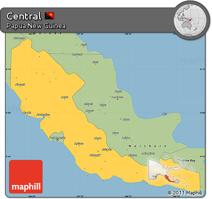 Savanna Style Simple Map of Central