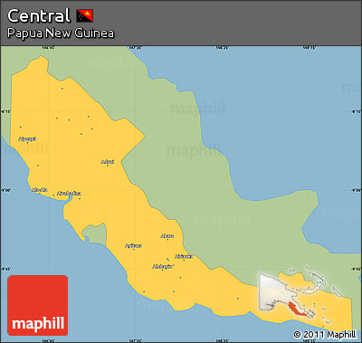 Savanna Style Simple Map of Central, single color outside