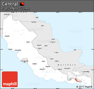 Silver Style Simple Map of Central