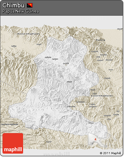 Classic Style 3D Map of Chimbu