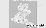 Gray 3D Map of Chimbu, single color outside