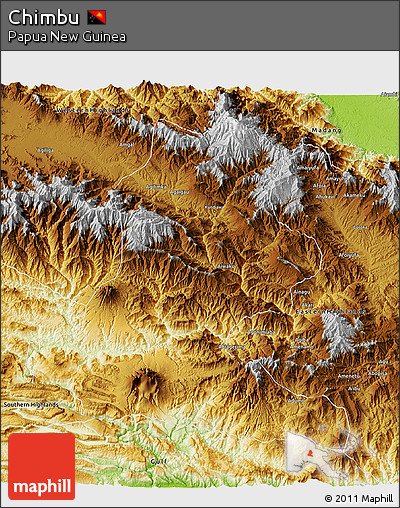 Physical 3D Map of Chimbu