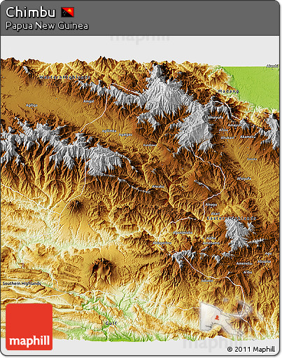 Physical 3D Map of Chimbu