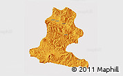 Political 3D Map of Chimbu, single color outside