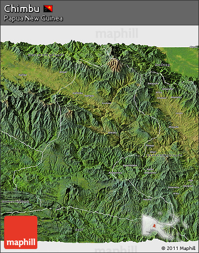 Satellite 3D Map of Chimbu