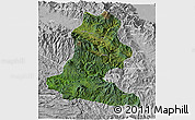 Satellite 3D Map of Chimbu, lighten, desaturated