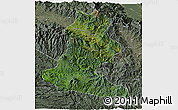 Satellite 3D Map of Chimbu, semi-desaturated