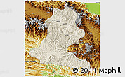 Shaded Relief 3D Map of Chimbu, physical outside