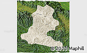 Shaded Relief 3D Map of Chimbu, satellite outside