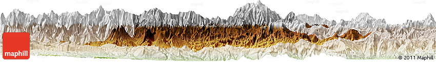 Physical Horizon Map of Chimbu, lighten