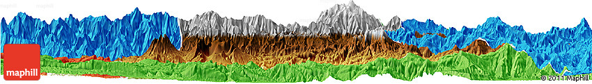 Physical Horizon Map of Chimbu, political outside