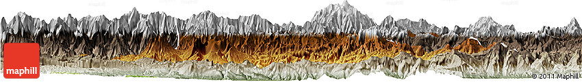 Physical Horizon Map of Chimbu, semi-desaturated