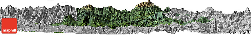Satellite Horizon Map of Chimbu, lighten, desaturated
