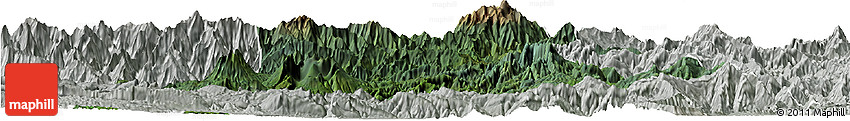 Satellite Horizon Map of Chimbu, lighten, semi-desaturated