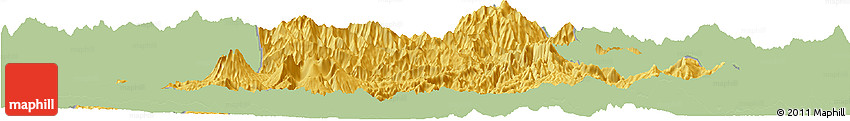 Savanna Style Horizon Map of Chimbu, single color outside