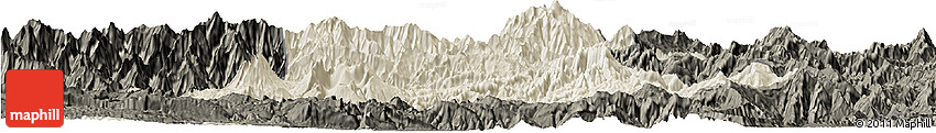 Shaded Relief Horizon Map of Chimbu, darken