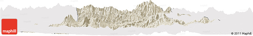 Shaded Relief Horizon Map of Chimbu, single color outside