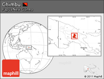 Blank Location Map of Chimbu