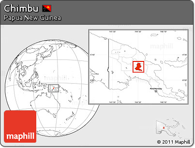 Blank Location Map of Chimbu