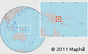 Gray Location Map of Chimbu, within the entire country