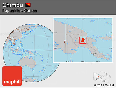 Gray Location Map of Chimbu