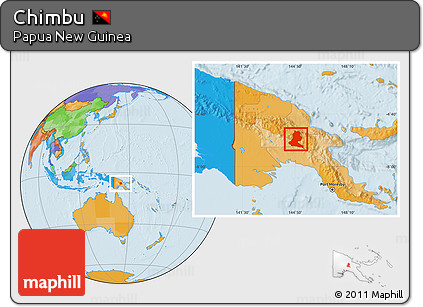 Political Location Map of Chimbu