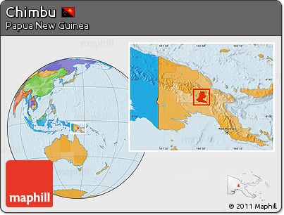 Political Location Map of Chimbu