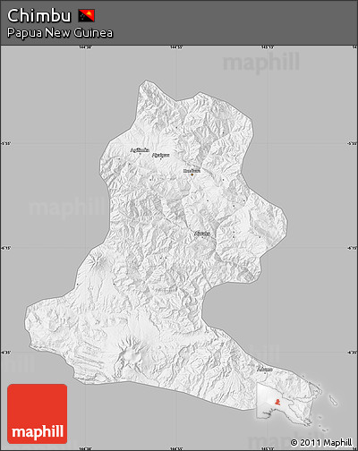 Gray Map of Chimbu, single color outside